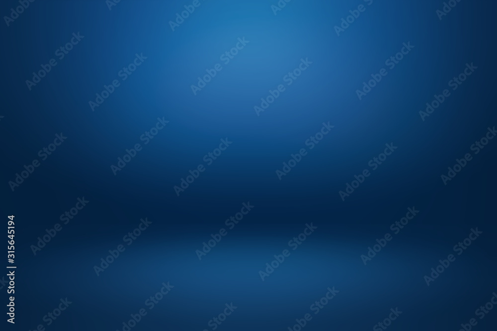 Dark gradient Blue abstract background for product montage or text backdrop design