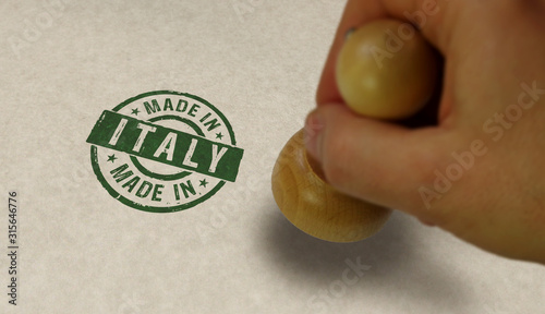 Made in Italy stamp and stamping