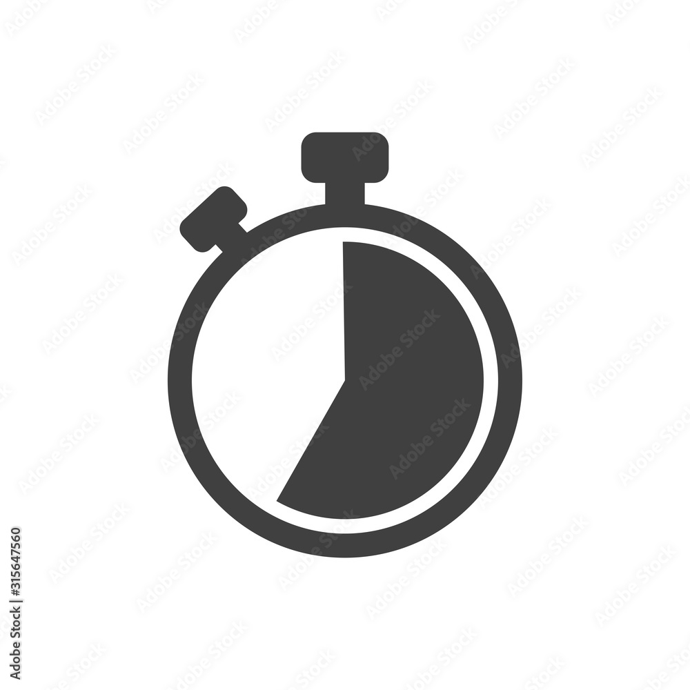 stopwatch - timer icon vector design template stopwatch - timer icon vector design template