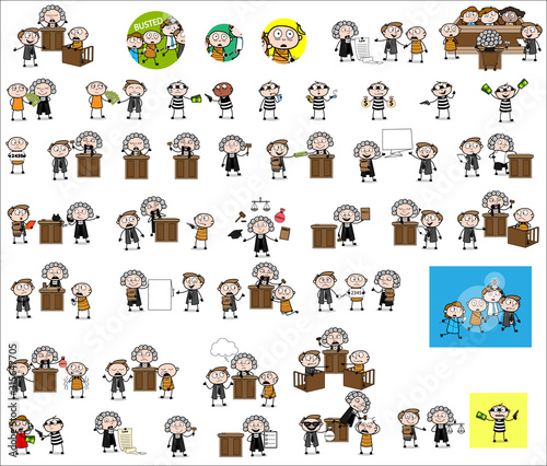 Thief - Set of Concepts Vector illustrations