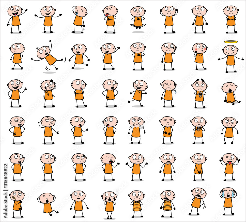 Comic Thief - Set of Various Poses Concepts Vector illustrations Comic Thief - Set of Various Poses Concepts Vector illustrations