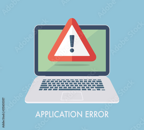 Application error Icon. Alert message