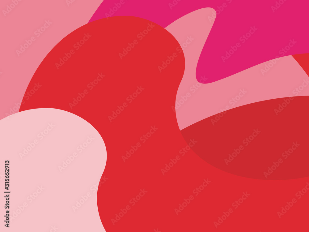 The Amazing of Colorful Red Art, Abstract Modern Shape Background or Wallpaper