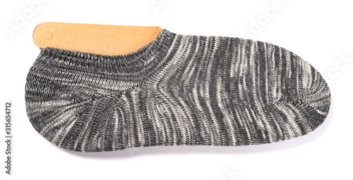 grey socks for men on a white background