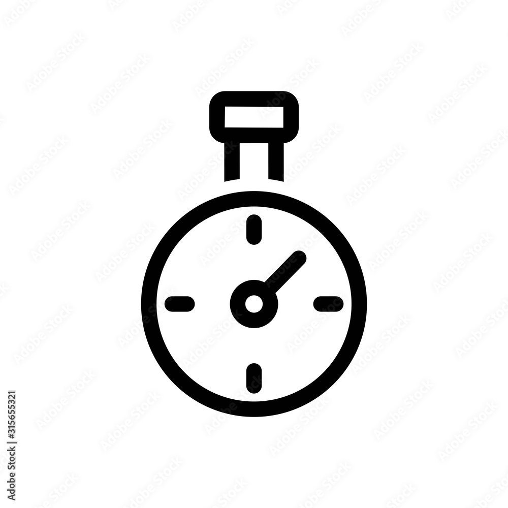 Stopwatch Icon - Vector Illustration . Stopwatch Icon - Vector Illustration .