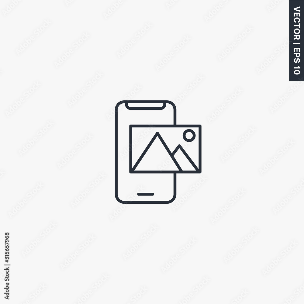 Augmented reality view, linear style sign for mobile concept and web design Augmented reality view, linear style sign for mobile concept and web design