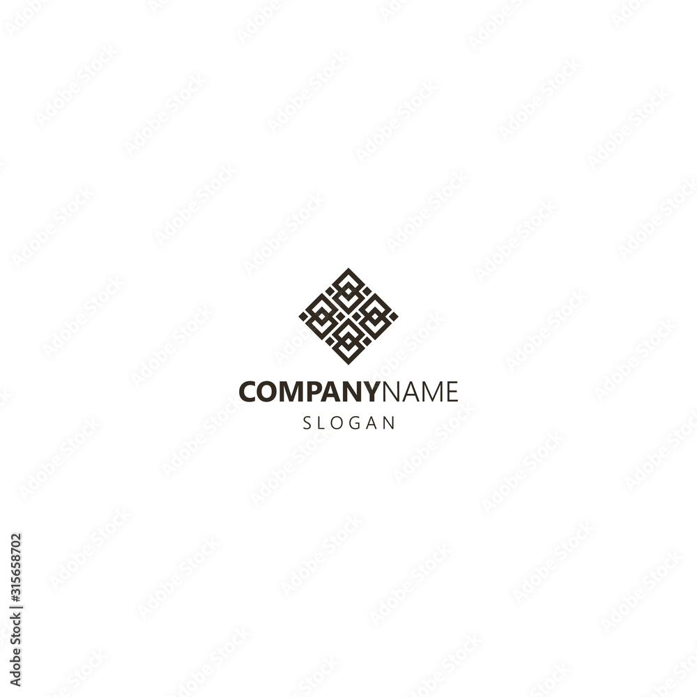black and white simple line art vector geometric iconic logo of a rectangular pattern black and white simple line art vector geometric iconic logo of a rectangular pattern