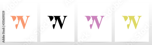 Woman Face On Letter Logo Design W