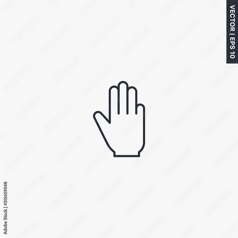Four fingers icon Four fingers icon