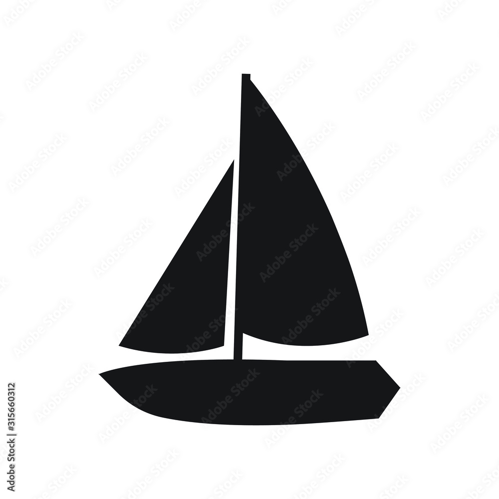 sailboat silhouette symbol vector sailboat silhouette symbol vector