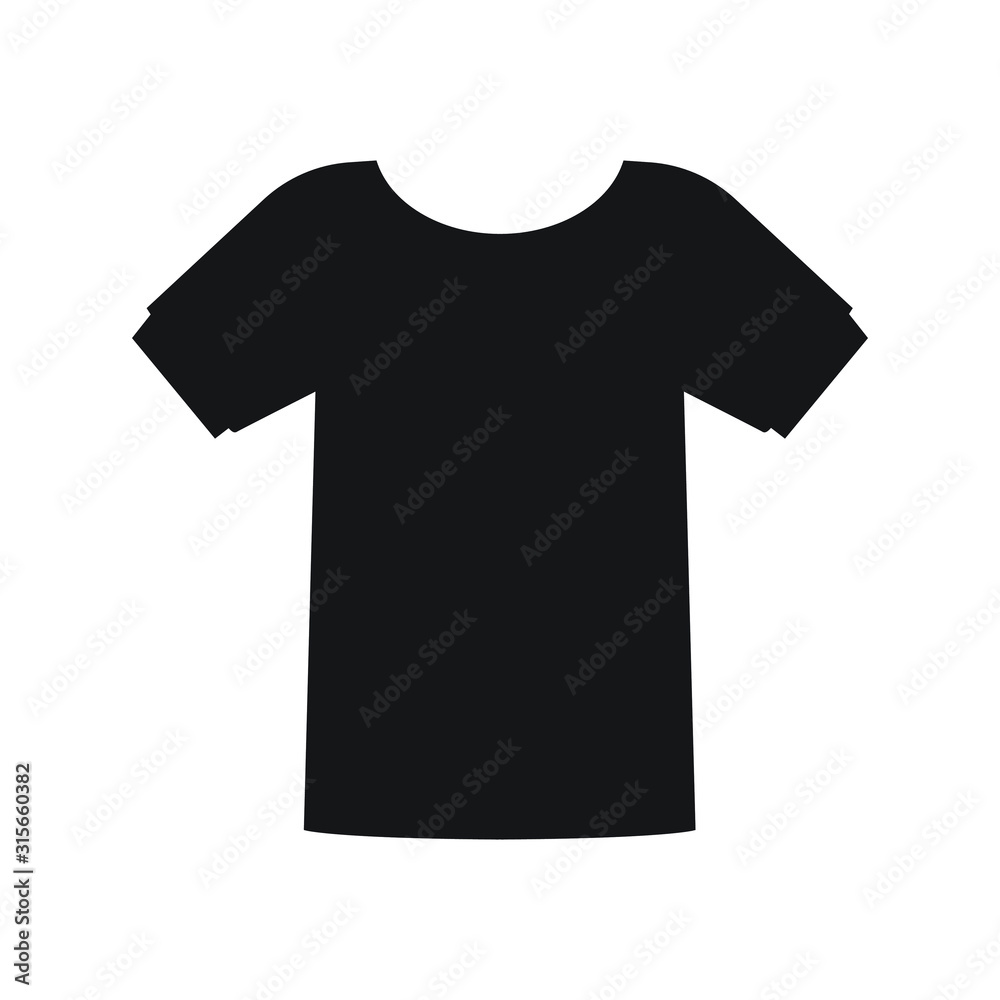 T-shirt silhouette symbol vector T-shirt silhouette symbol vector