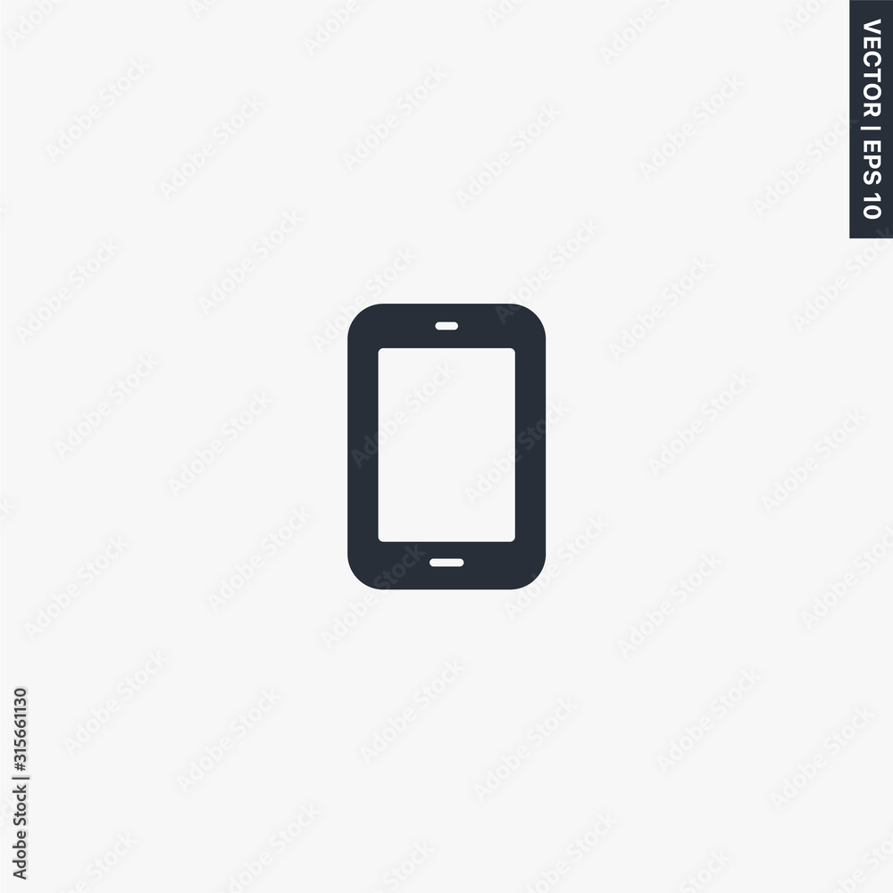Smartphone, mobile icon, flat style sign for mobile concept and web design Smartphone, mobile icon, flat style sign for mobile concept and web design