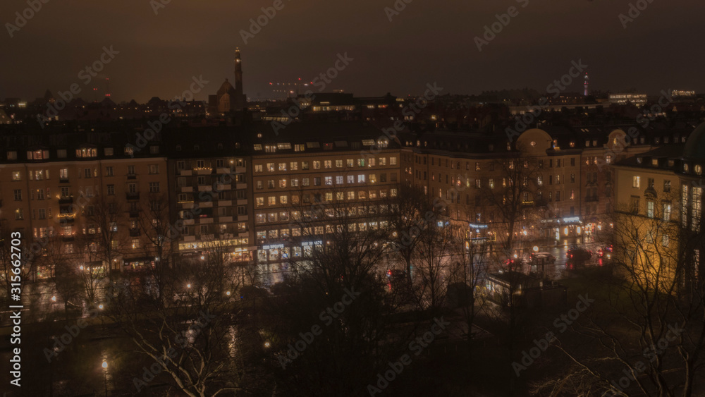 Fototapeta premium Stockholm regn