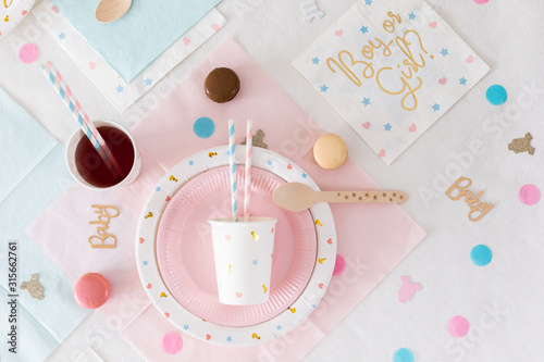 Obraz na płótnie Gender reveal party - It's a Girl ! w salonie