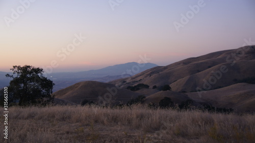 hills at sunset