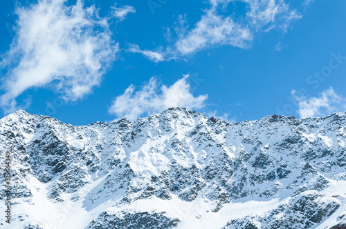 Panorama of ski runs on the Alps in Austria. © ryszard filipowicz