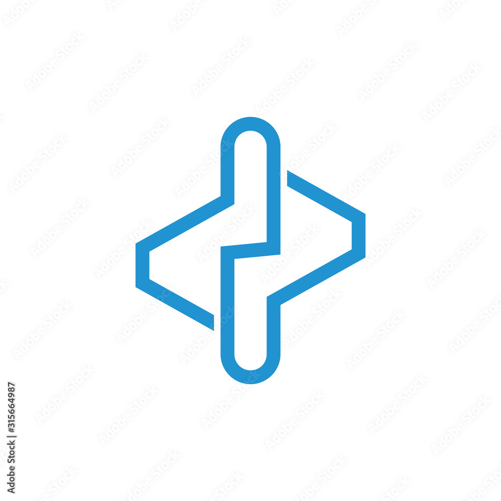 number two polygonal line geometric logo vector number two polygonal line geometric logo vector