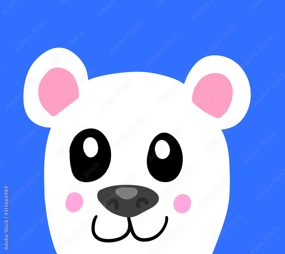 Stylized Polar Bear Background Stylized Polar Bear Background