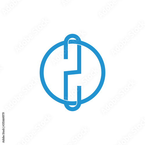 letter o2 linked overlap logo vector