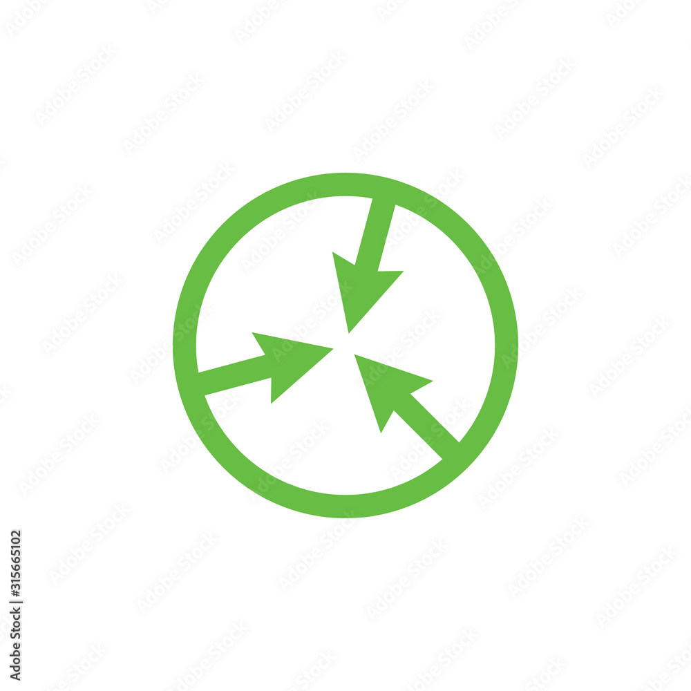 center arrow circle geometric logo vector center arrow circle geometric logo vector