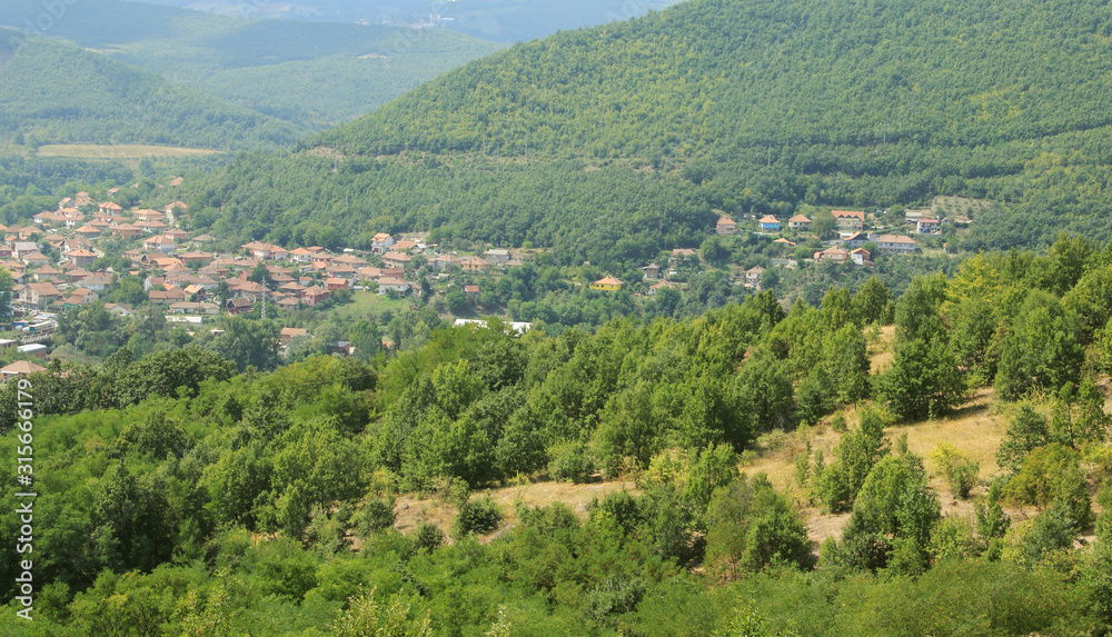 A panoramic view on the city of Zvecan.