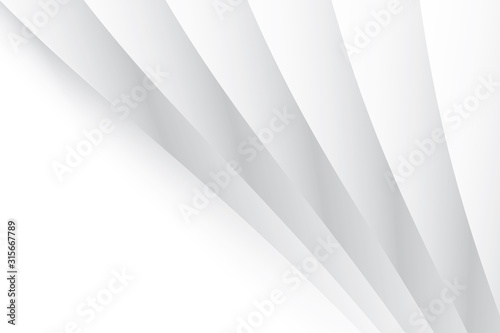 Abstract geometric white and gray color background. Vector, illustration.	