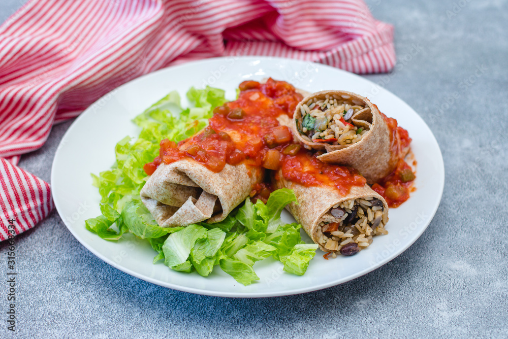 Black Bean Burritos with Salsa Black Bean Burritos with Salsa