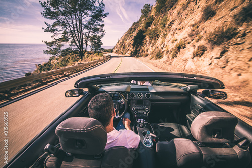 Photography Man driving his sport car