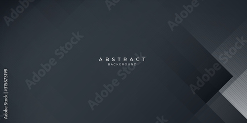 Plakat  Dark black neutral abstract background for presentation design