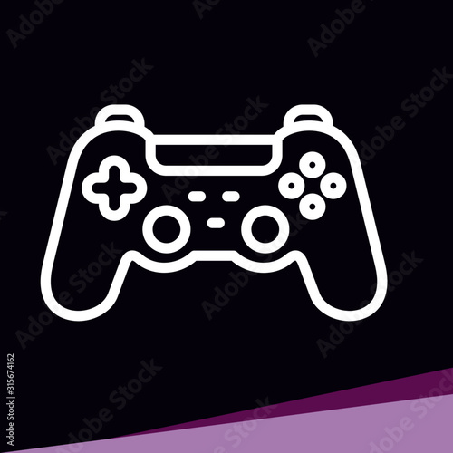 Gamepad icon. Vector. Flat design style