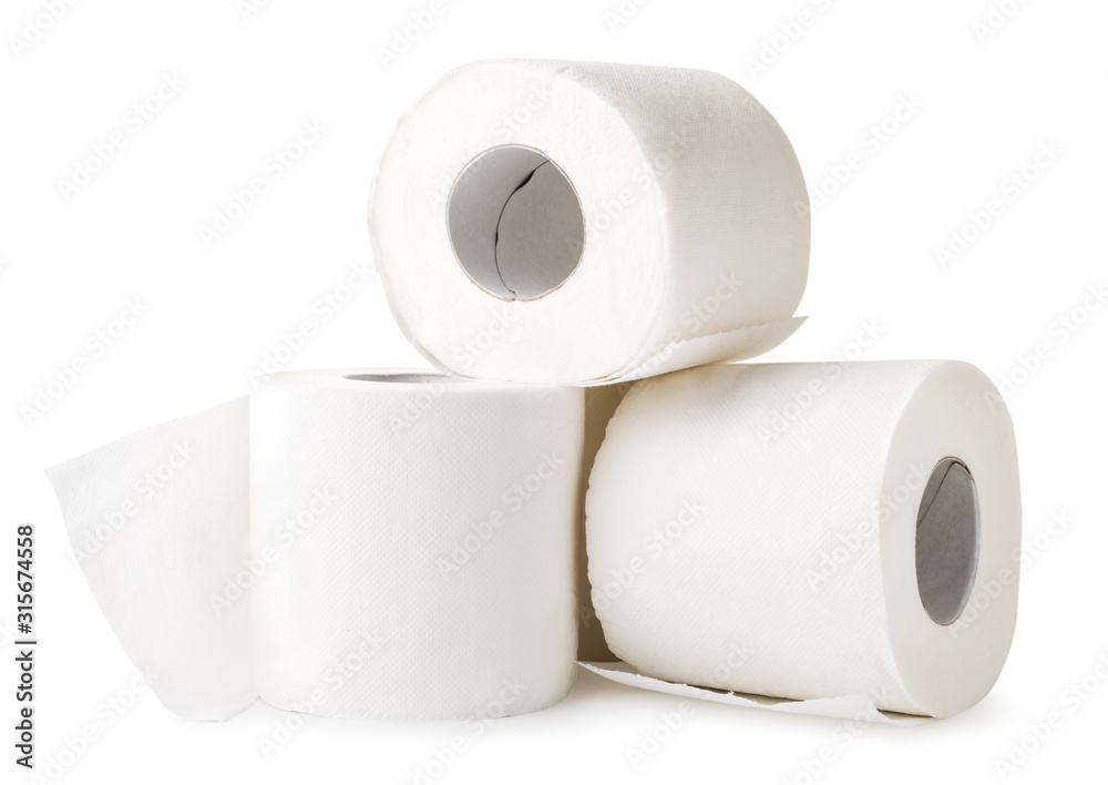 Toilet paper rolls on a white background. Isolated Toilet paper rolls on a white background. Isolated