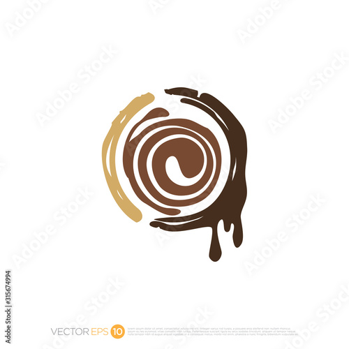 Pictograph of stain ring coffee for template logo, icon, identity vector designs, and graphic resources.