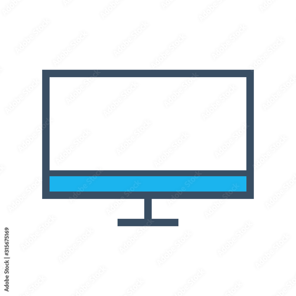 Monitor icon vector template illustration design Monitor icon vector template illustration design