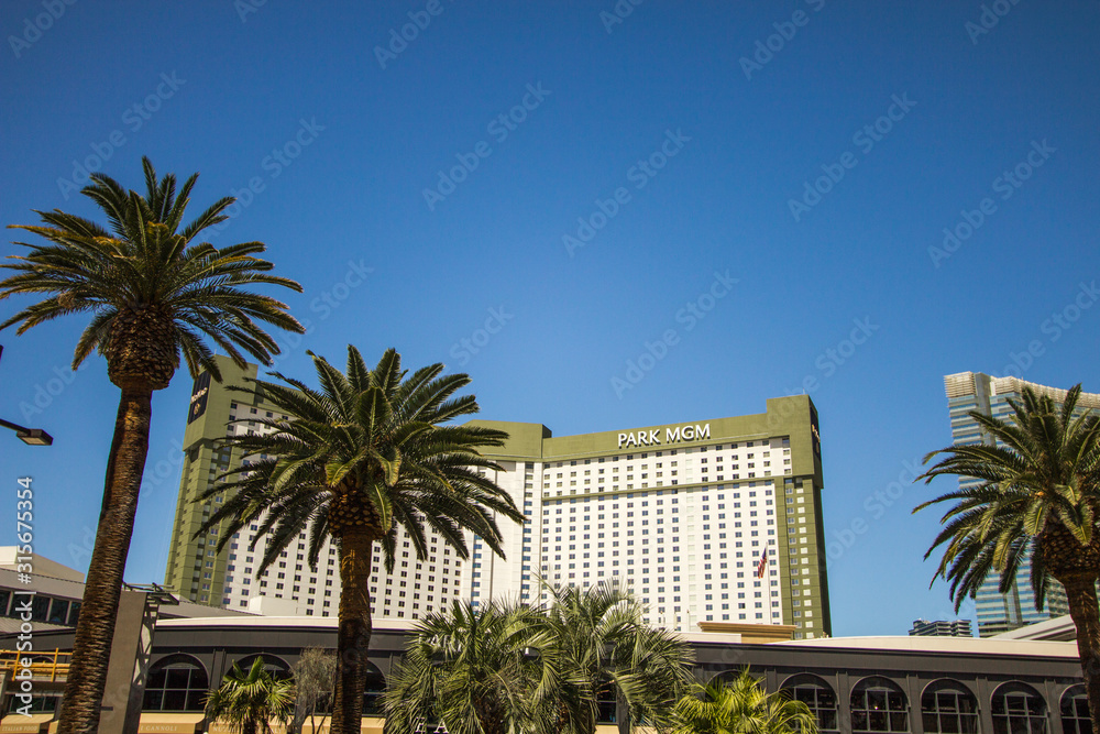 Las Vegas, Nevada Exterior of the Park MGM resort on the Las Vegas Resort. The Park is the