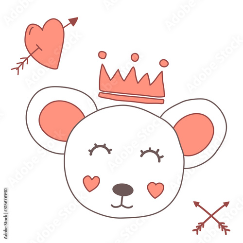 merry mouse for a happy Valentine's day holiday