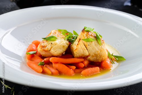 fish with vegetables photo