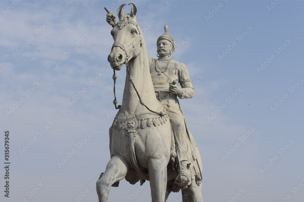 Jaswant of Rajasthan statue of Rao Jodha made of sparse stone
