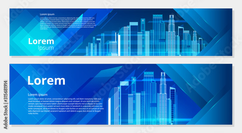 Vector abstract of a city skyline