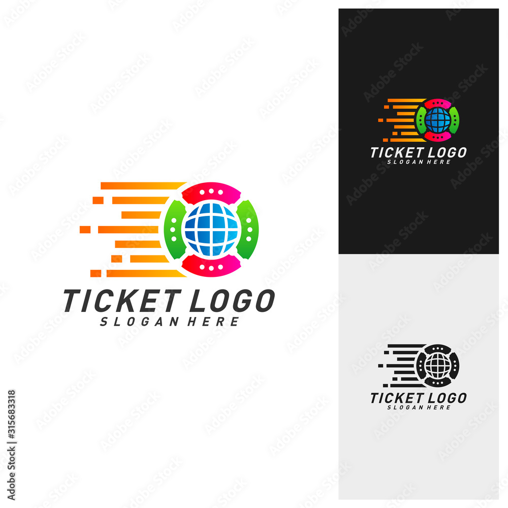 Quick Ticket Logo Template Design Vector, Emblem, Creative design, Icon symbol concept Quick Ticket Logo Template Design Vector, Emblem, Creative design, Icon symbol concept
