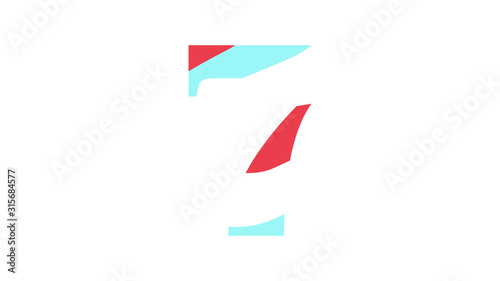Paper cut numbers. Blue red multi layers papercut effect isolated on white background. Figures of alphabet letter papercut font. 7 number vector EPS. Free Download Paper cut numbers. Blue red multi layers papercut effect isolated on white background. Figures of alphabet letter papercut font. 7 number vector EPS. - GFXLoad