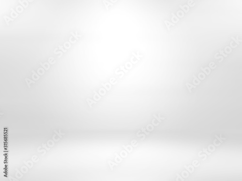 Gray white gradient empty studio room backdrop wallpaper abstract background blurred. use for showcase or product your. copy space for text