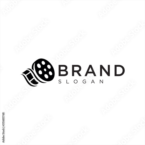Cinema logo movie emblem template . Movie Production Logo .Film Camera Logo Template . film strip cinema , Videography Logo Images