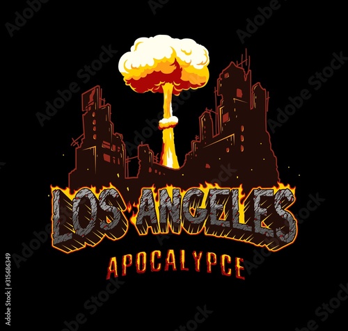 Los Angeles apocalypse vintage explosive concept