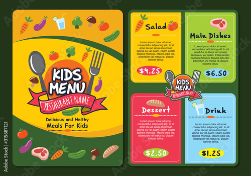 Kids Menu For Restaurant