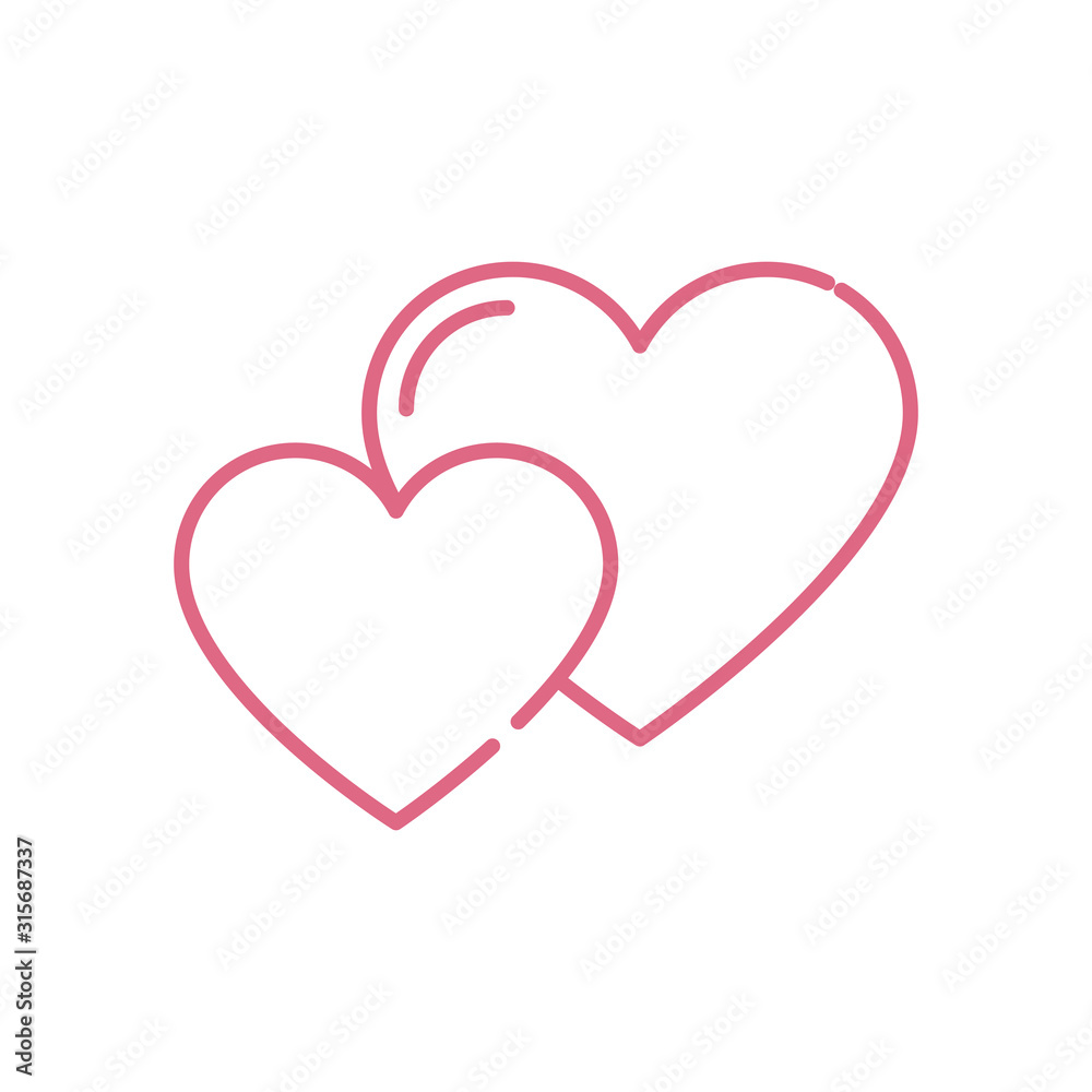 Isolated hearts icons vector design Isolated hearts icons vector design