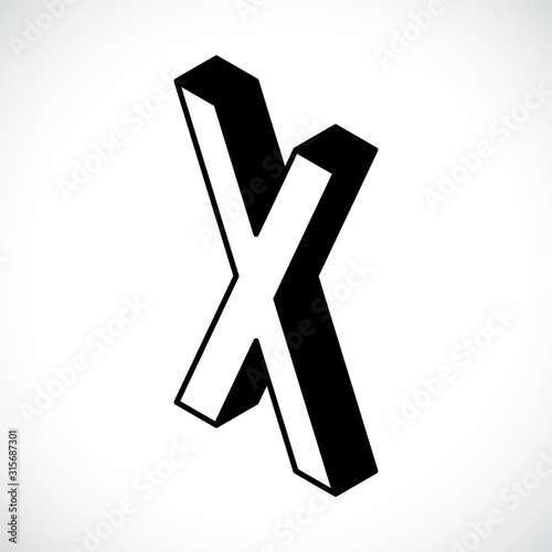 3d Letter X logo icon desig...