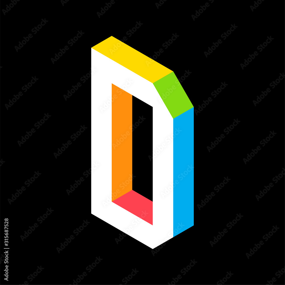 3d Colorful Letter D logo icon design template element. Vector illustration 3d Colorful Letter D logo icon design template element. Vector illustration