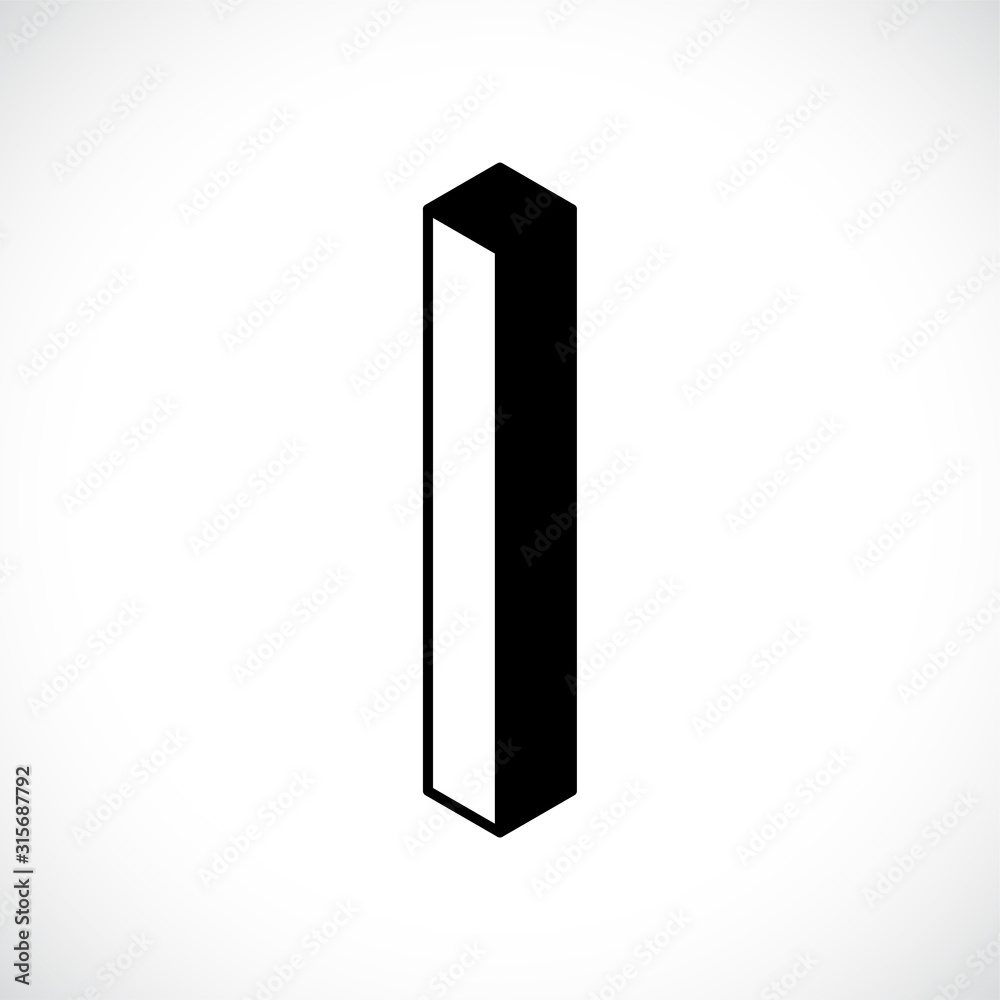 3d Letter I logo icon design template element. Vector illustration 3d Letter I logo icon design template element. Vector illustration