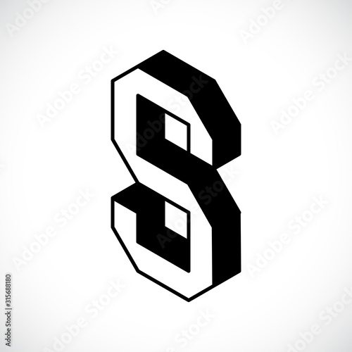 3d Letter S logo icon desig...