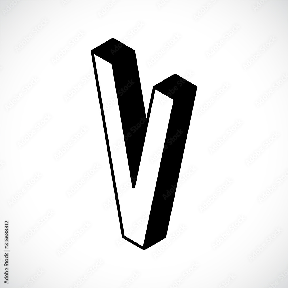 3d Letter V logo icon design template element. Vector illustration 3d Letter V logo icon design template element. Vector illustration